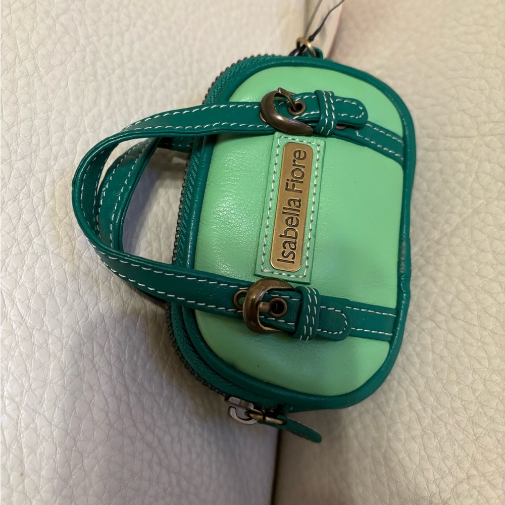 Isabelle Fiore Green Key Chain And Small Card Hol… - image 2